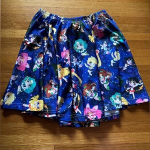 Sailor Moon Circle Skater Skirt, Size Large, NWOT